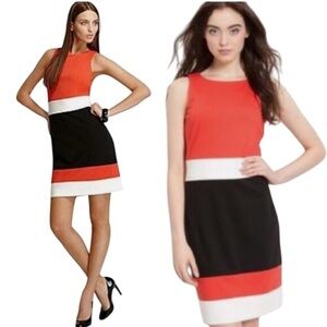 Vince Camuto Twisted Safari Colorblock Dress Size 10